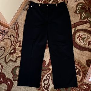 ST JOHN SPORT Size 16 Casual Career Dress Straight Leg Flatfront GOLD HW classic